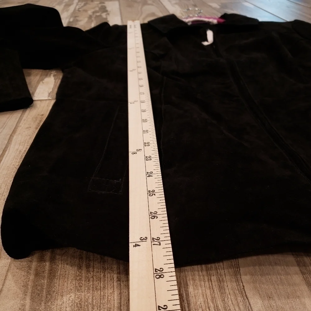 DENNIS Basso XL Black Suede Leather jacket - Picture 10 of 11